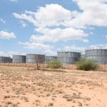 Tanks at Ngamia 8, in Lokichar